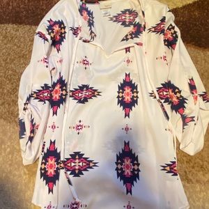 Daytrip Aztec 3/4 blouse